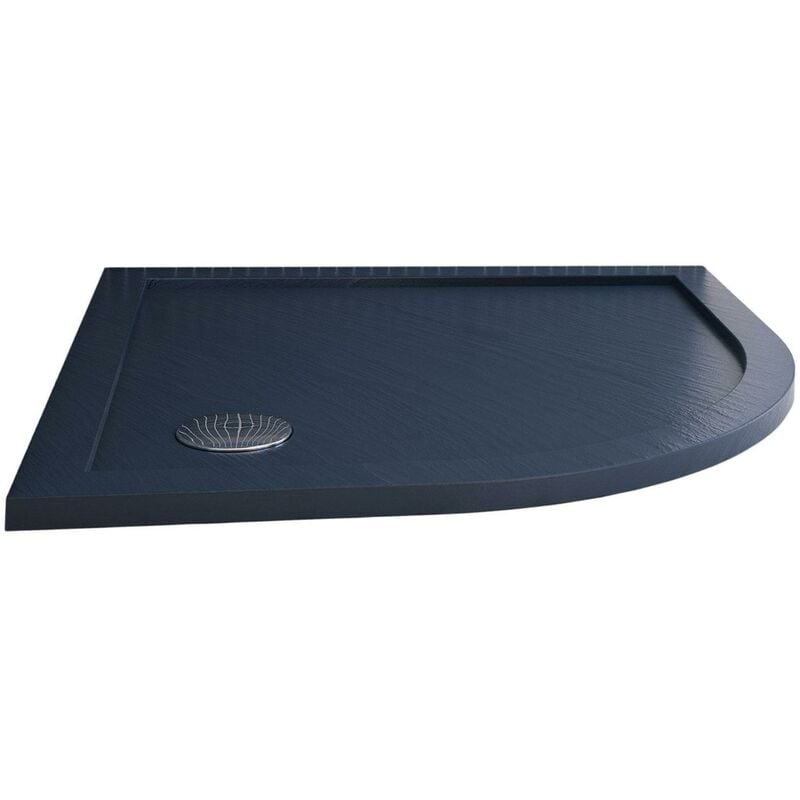 foto del prodotto piatto doccia semicircolare in acrilico fosterberg floret 4 antracite 80x80 cm