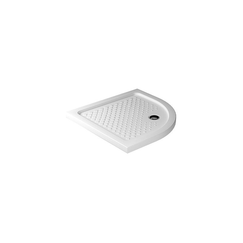 foto del prodotto piatto doccia semicircolare in ceramica galassia 90x90 bianco lucido h 6 cm con antiscivolo