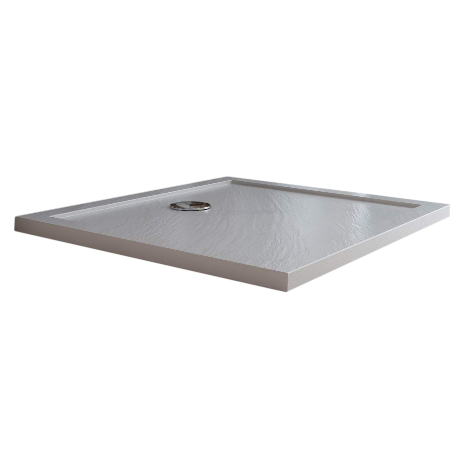 foto del prodotto piatto doccia slim 90x120x4 cm rettangolare acrilico bordato bianco effetto pietra mod. flower