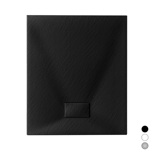 foto del prodotto piatto doccia slim rettangolare nero 80x90 cm