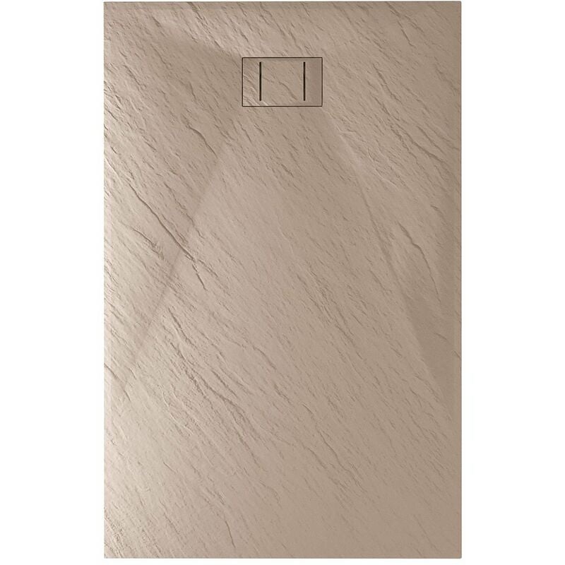foto del prodotto piatto doccia tortora effetto pietra mod. blend 90x160 cm rettangolare