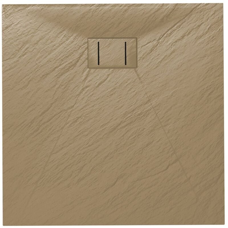 foto del prodotto piatto doccia tortora effetto pietra mod. blend 90x90 cm quadrato