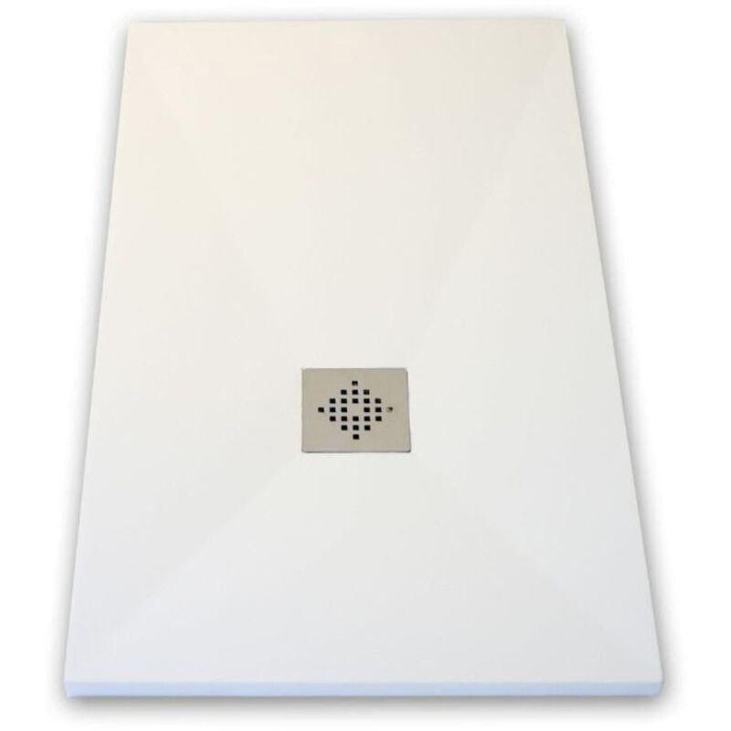 foto del prodotto piatto doccia ultrasottile 70 x 130 cm pure in resina finitura ardesia bianco