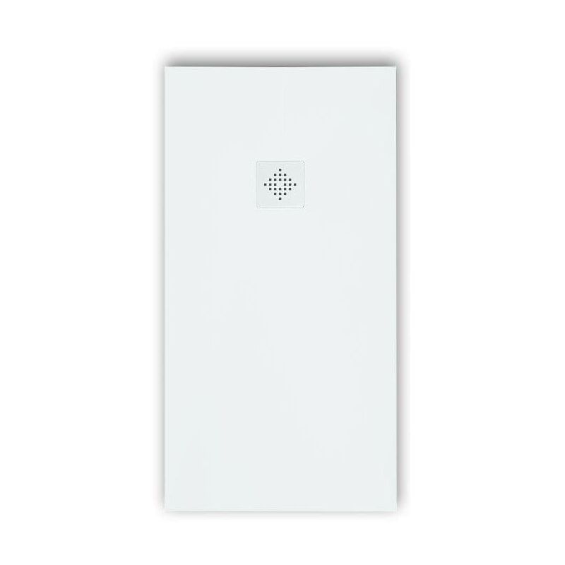 foto del prodotto piatto doccia ultrasottile 80 x 100 cm pure in resina finitura ardesia bianco