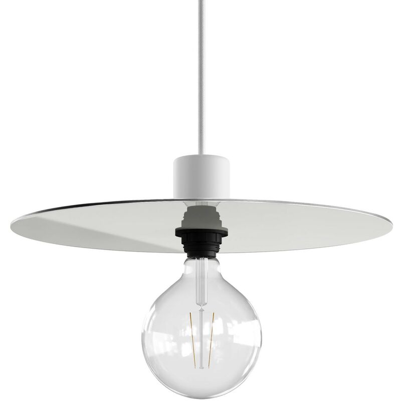 foto del prodotto piatto ellep oversize in dibond per lampade a sospensione da esterni, diametro 40 made in italy