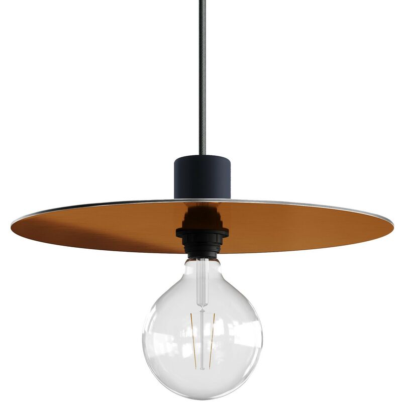 foto del prodotto piatto ellep oversize in dibond per lampade a sospensione da esterni, diametro 40 made in italy