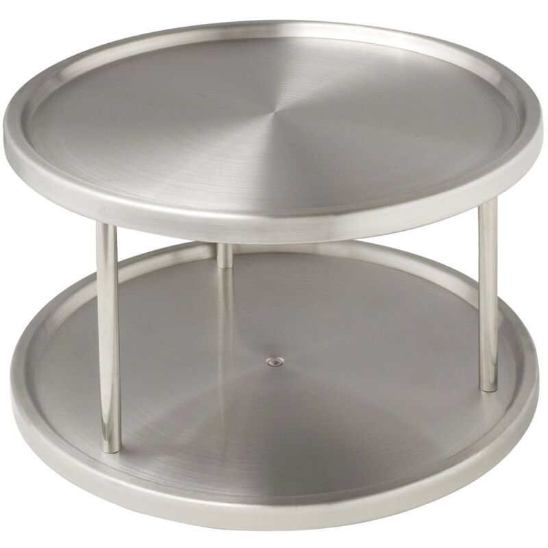 foto del prodotto piatto girevole in acciaio inox duo 2 superfici girevoli, acciaio inossidabile, 26.5 x 15.5 x 26.5 cm, argento opaco wenko