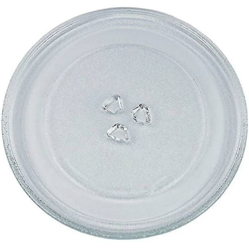foto del prodotto piatto girevole universale per microonde in vetro con 3 supporti da 24,5 cm