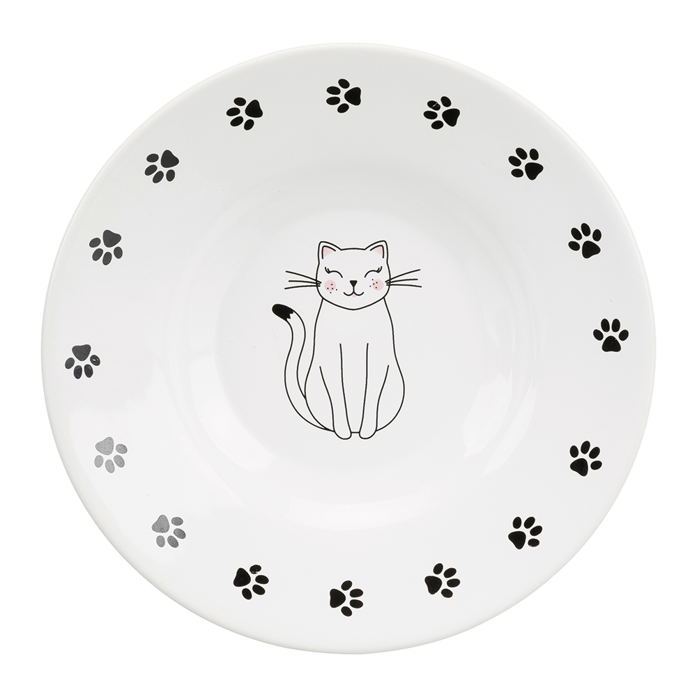 foto del prodotto piatto in ceramica trixie per gatti con il muso schiacciato 200 ml, 15 cm