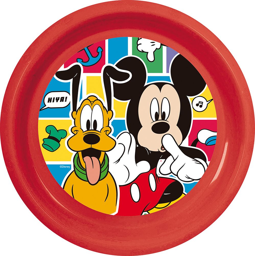 foto del prodotto piatto piano in plastica mickey mouse disney