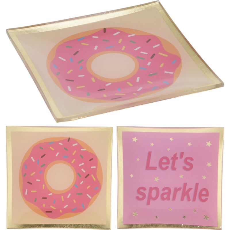 foto del prodotto piatto quadrato in vetro, 10x10cm, modello assortito, accessori tavola, piatti