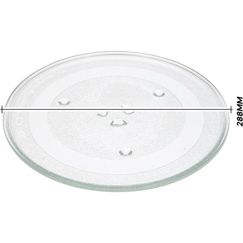 foto del prodotto piatto vassoio girevole in vetro ultra glass compatibile con microonde samsung a altri marchi con diametro 288 millimetri, qualit garantita