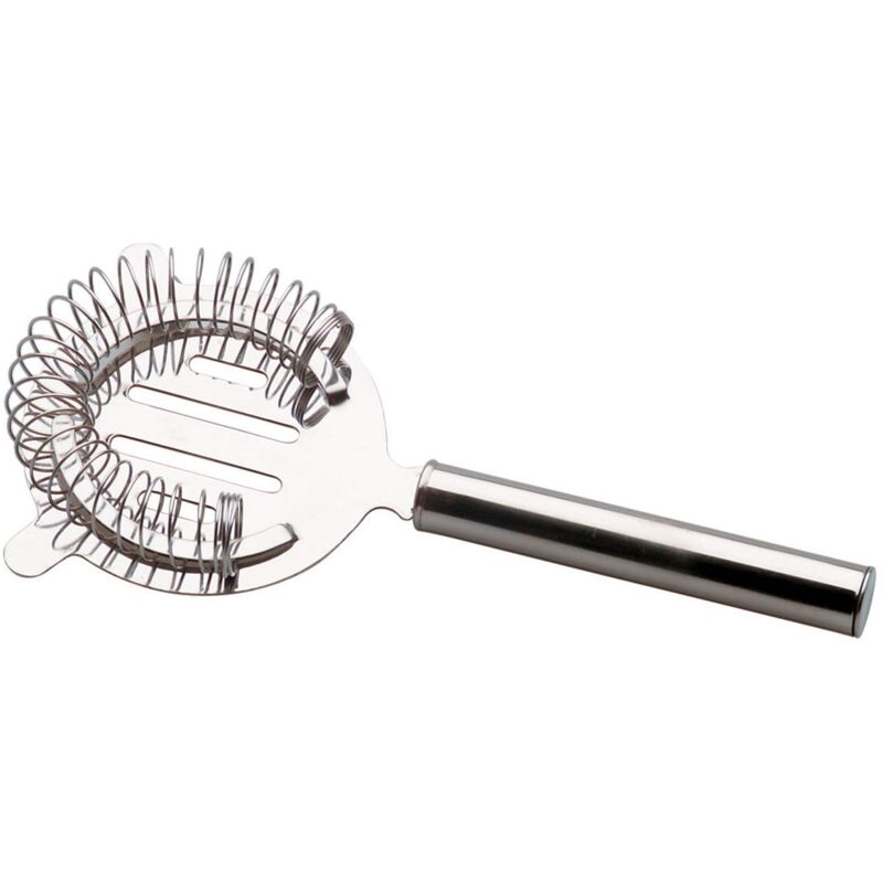 foto del prodotto piazza colino per cocktail professionale in acciaio inox con filtro setaccio a molla strainer barman per bevande e succhi di frutta pronti da bere