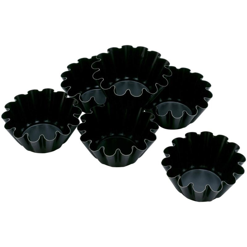 foto del prodotto piazza confezione da 6 pezzi - stampo brioche alto - in alluminio antiaderente