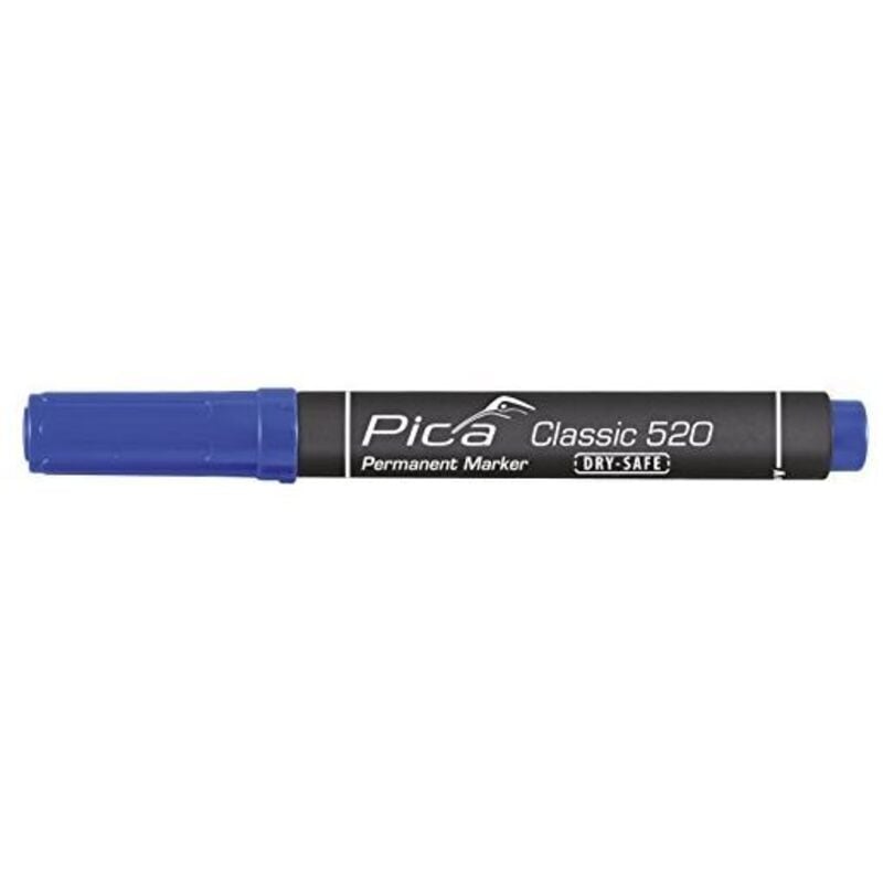 foto del prodotto pica pennarello indelebile indelebile classic 520 con punta tonda blu