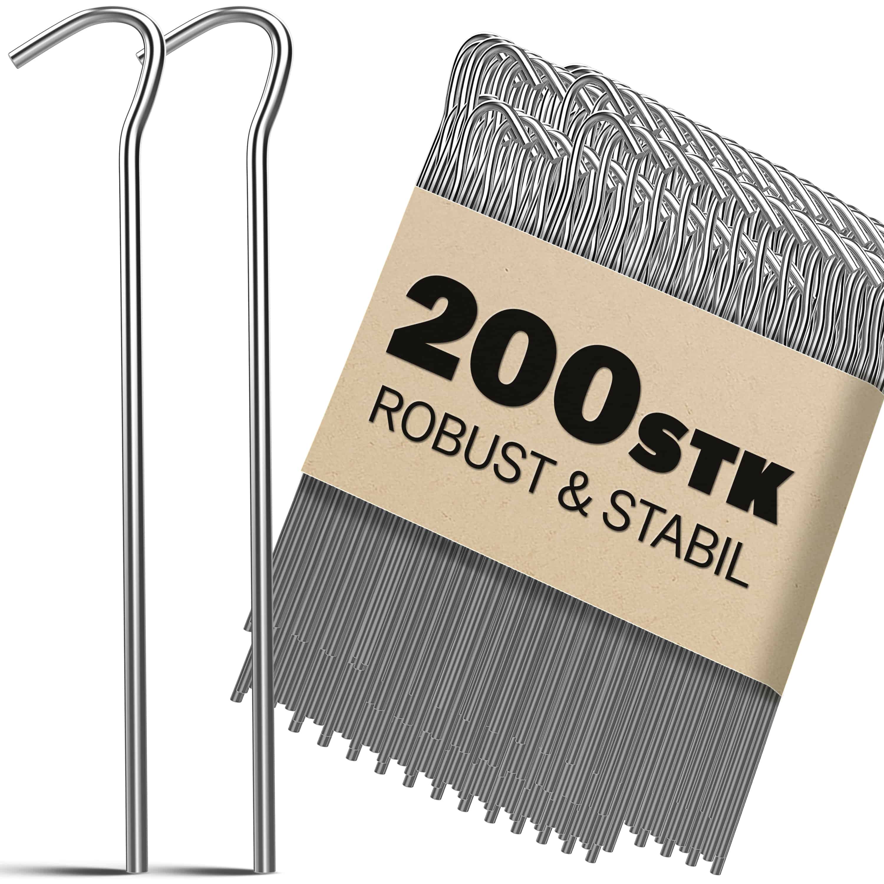 foto del prodotto picchetti da terra 200 pz 3,5mm in acciaio zincato
