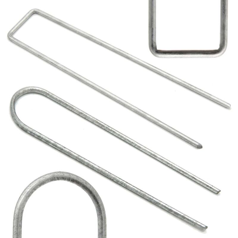 foto del prodotto picchetti di acciaio a forma di u 100 pezzi ama-202 tondeggiante