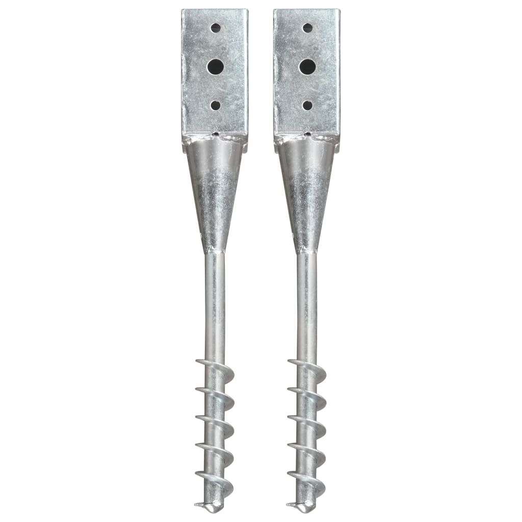 foto del prodotto picchetti di terra 2 pz argento 7x7x56 cm in acciaio zincato cod mxl 58070