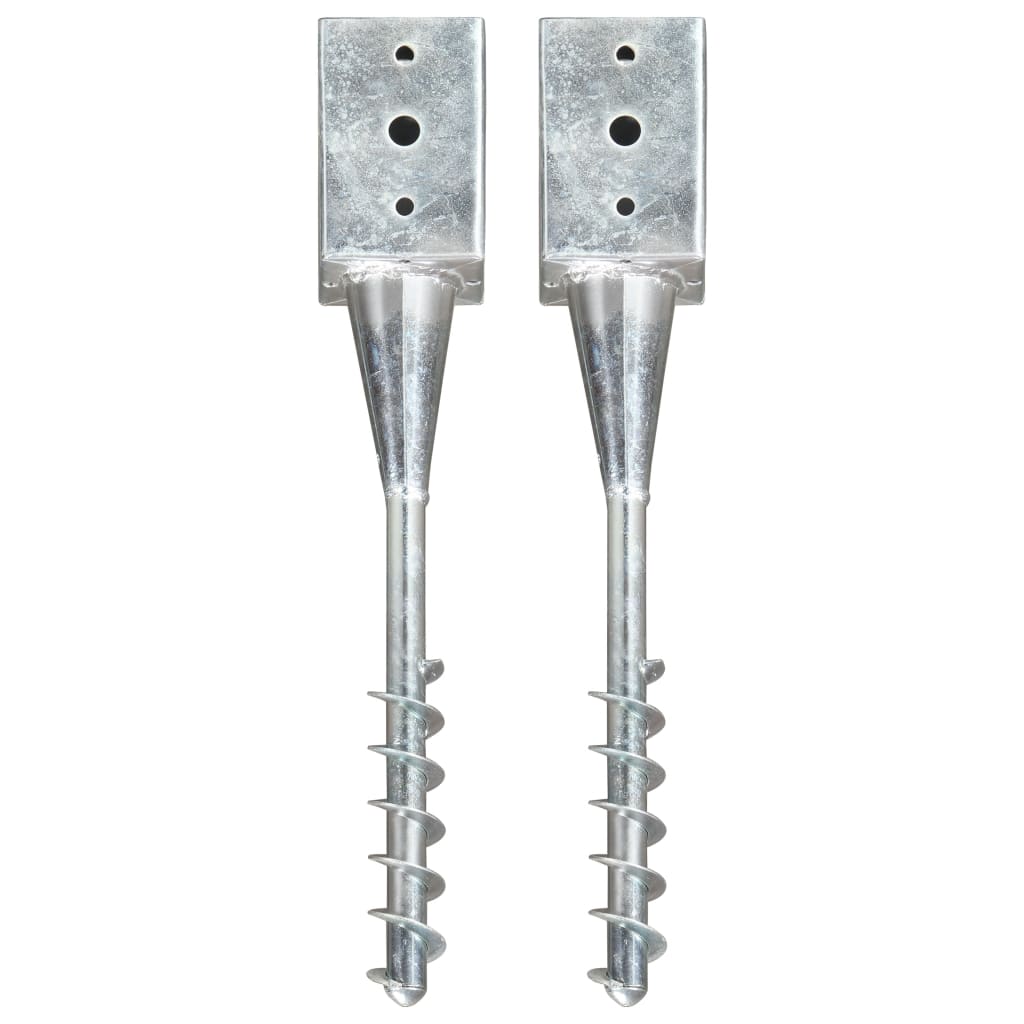 foto del prodotto picchetti di terra 2 pz argento 9x9x56 cm in acciaio zincato cod mxl 71628
