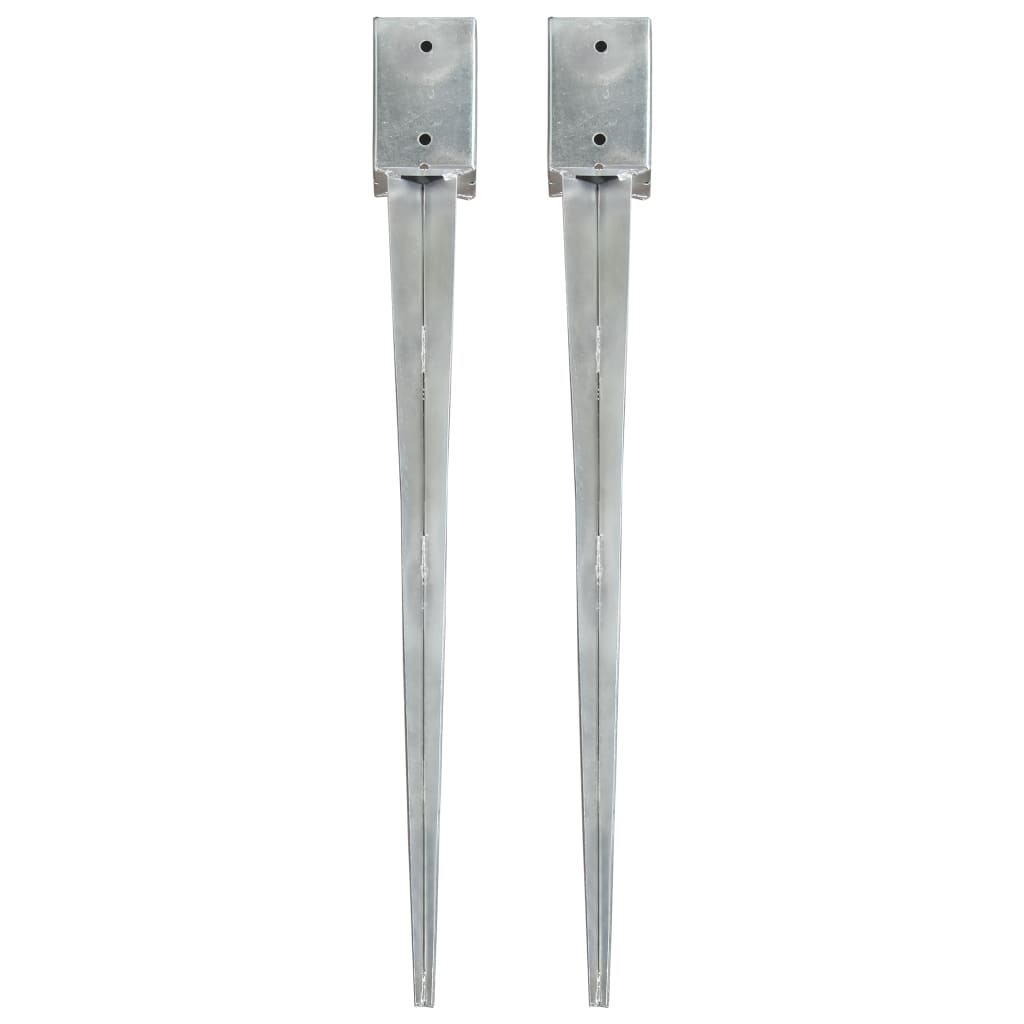 foto del prodotto picchetti di terra 2 pz argento 9x9x90 cm in acciaio zincato cod mxl 70523