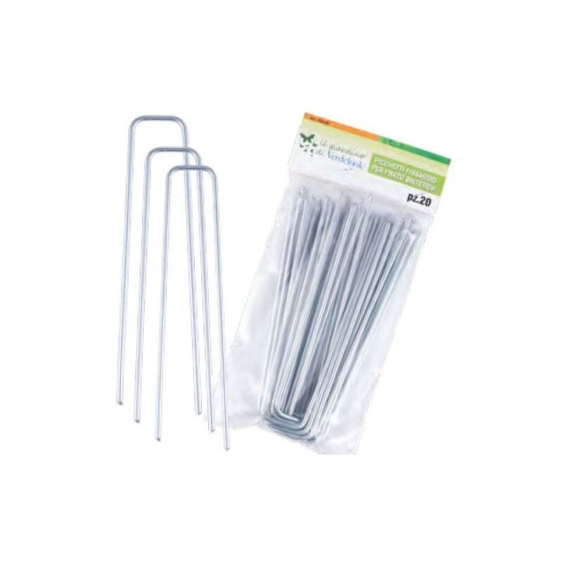 foto del prodotto picchetti ferma prato sintetico 20 pz 20 x 4 cm fermaprato