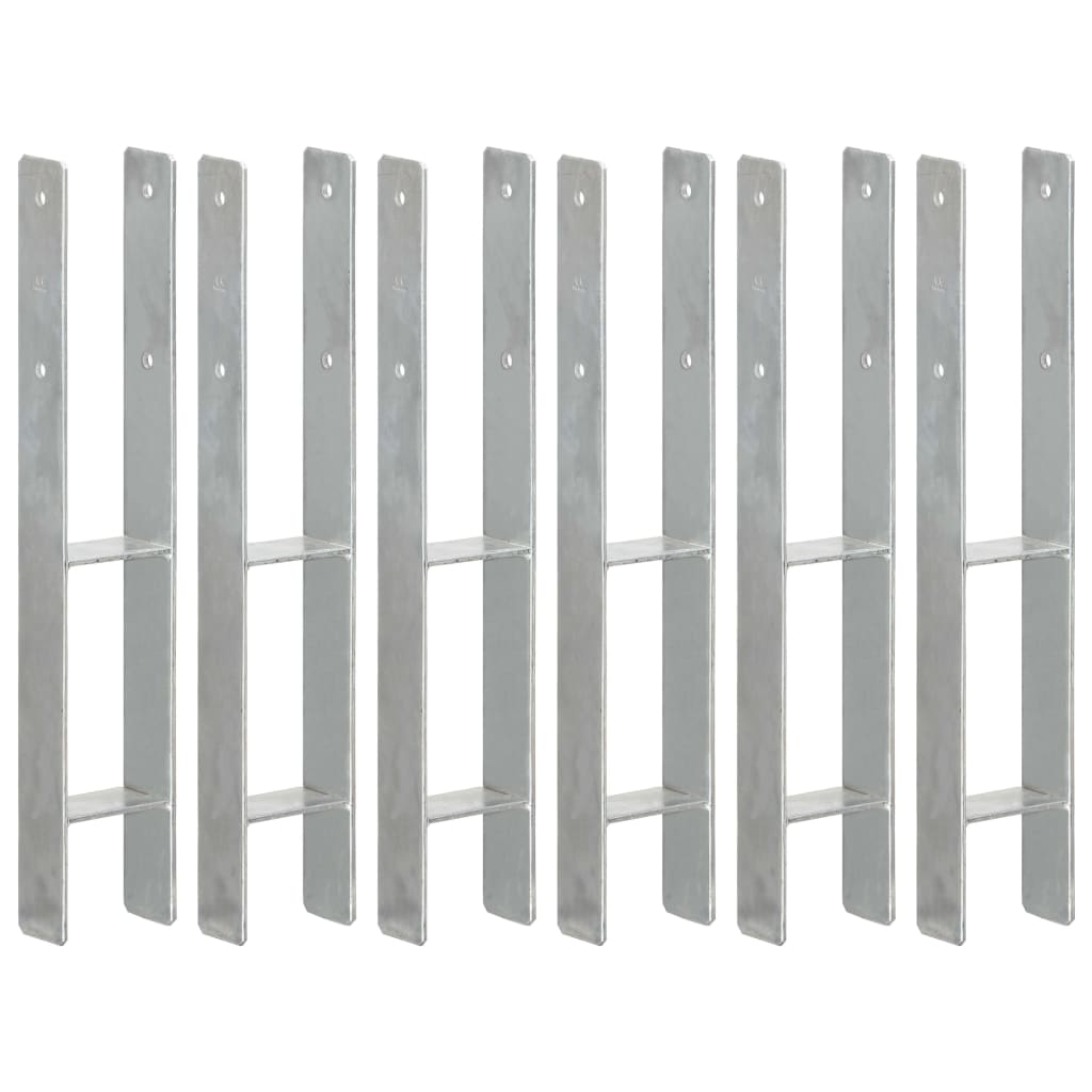 foto del prodotto picchetti per recinzione 6 pz argento 9x6x60 cm acciaio zincato cod mxl 56694