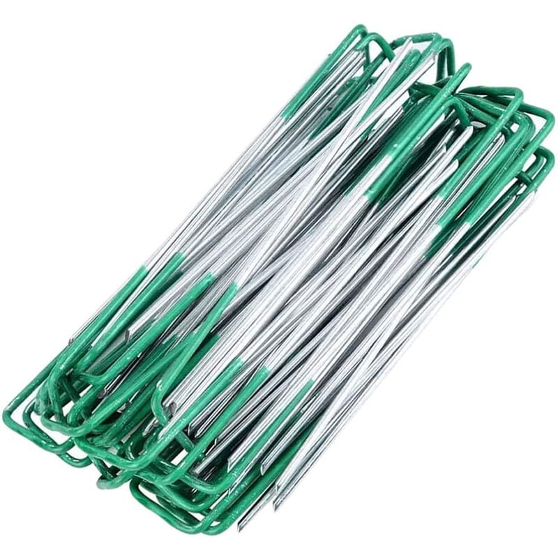 foto del prodotto picchetti telo prato erba ancoraggio 20pz fissaggio fermaprato zincati