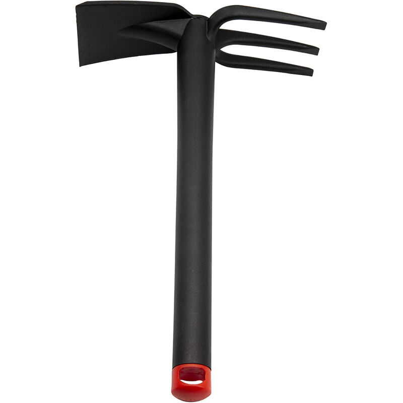 foto del prodotto piccola pala a tre punte, forca da terra, rastrello a tre punte, set a doppia testa, clip 33 cm 7,5 cm