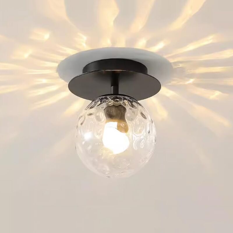 foto del prodotto piccola plafoniera in vetro nordico per bagno interno vicino a casa plafoniere in metallo con montaggio ad incasso plafoniera moderna per balcone