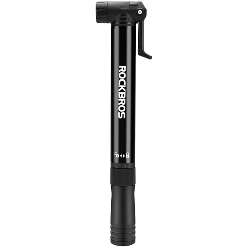 foto del prodotto piccola pompa portatile per bicicletta con supporto per telaio cacciavite nera