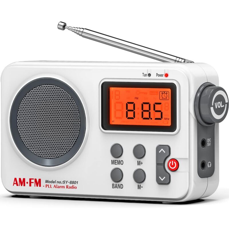 foto del prodotto piccola radio portatile fm am mw , radio a transistor con ricezione eccellente e alta qualit del suono, con connessione temporizzata ampio