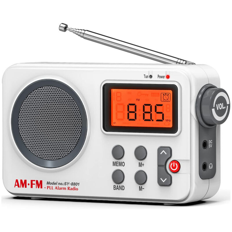 foto del prodotto piccola radio portatile fm am mw , radio a transistor con ricezione eccellente e alta qualit del suono, con connessione temporizzata ampio