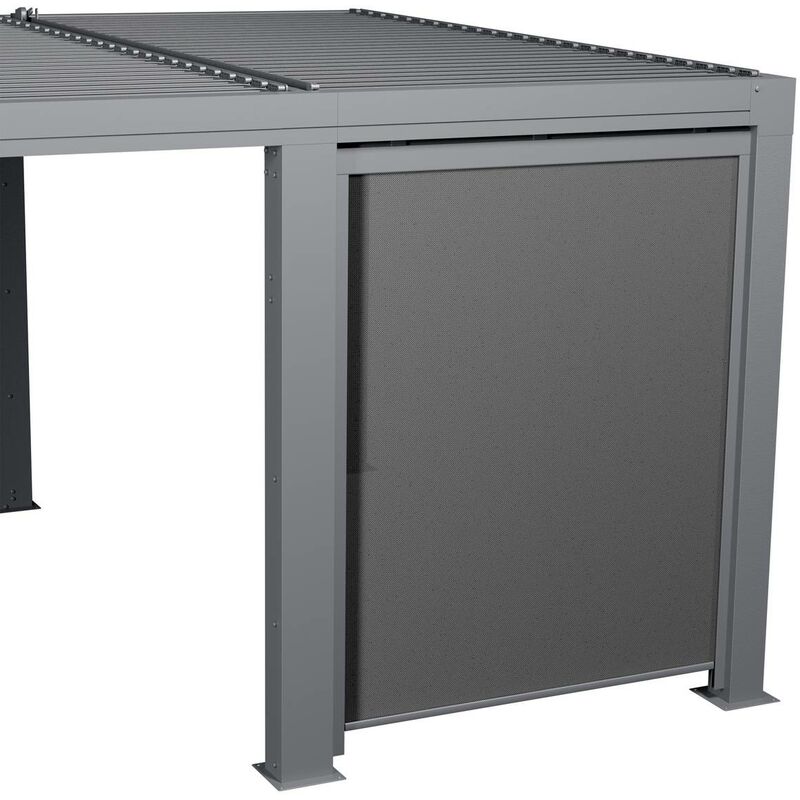 foto del prodotto piccola tenda semiautomatica per pergola bioclimatica maja 3,6x3,6m hesp ride
