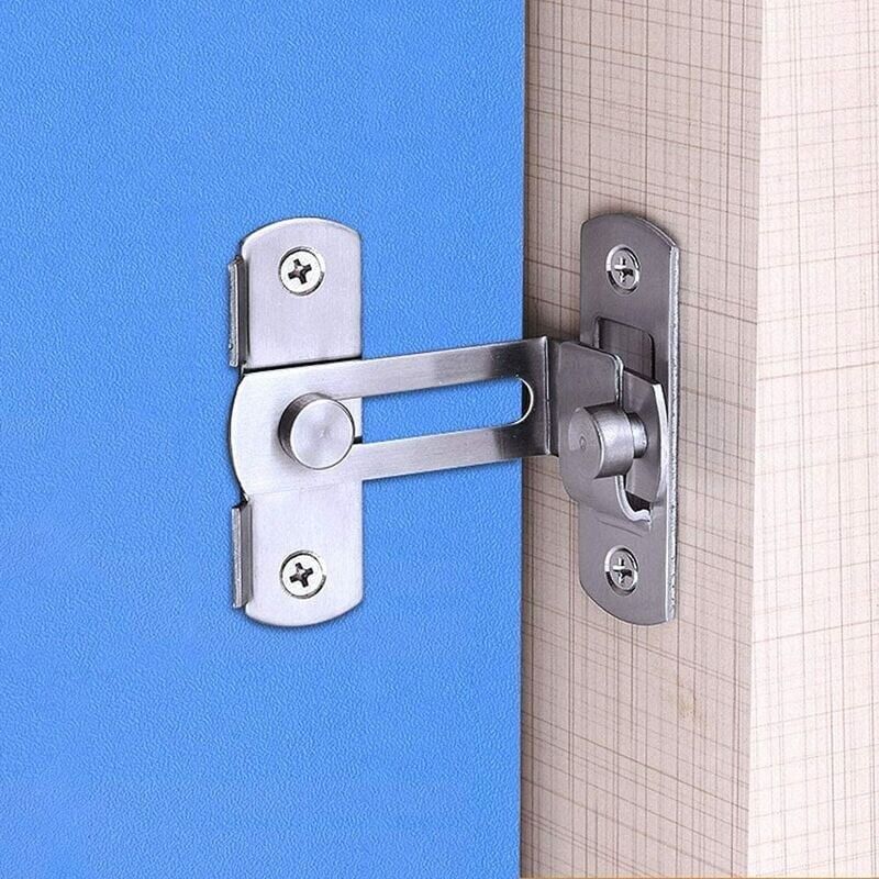 foto del prodotto piccole fibbie di chiusura per porta ad angolo retto da 90 gradi bulloni di chiusura curvi bulloni a leva di chiusura scorrevoli per porte e finestre