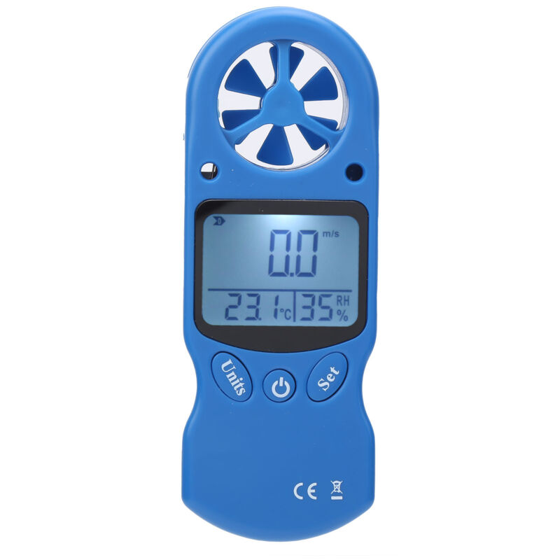 foto del prodotto piccolo anemometro digitale portatile misuratore del vento 030m s termometro tester