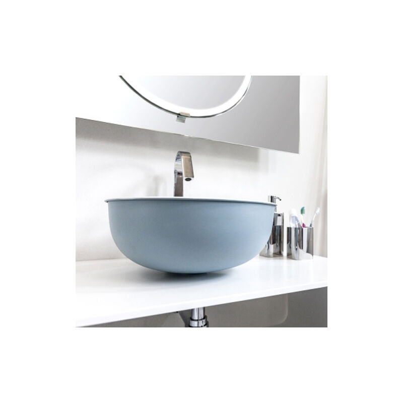 foto del prodotto pidema - lavandino cipì da appoggio in metallo, interno smaltato