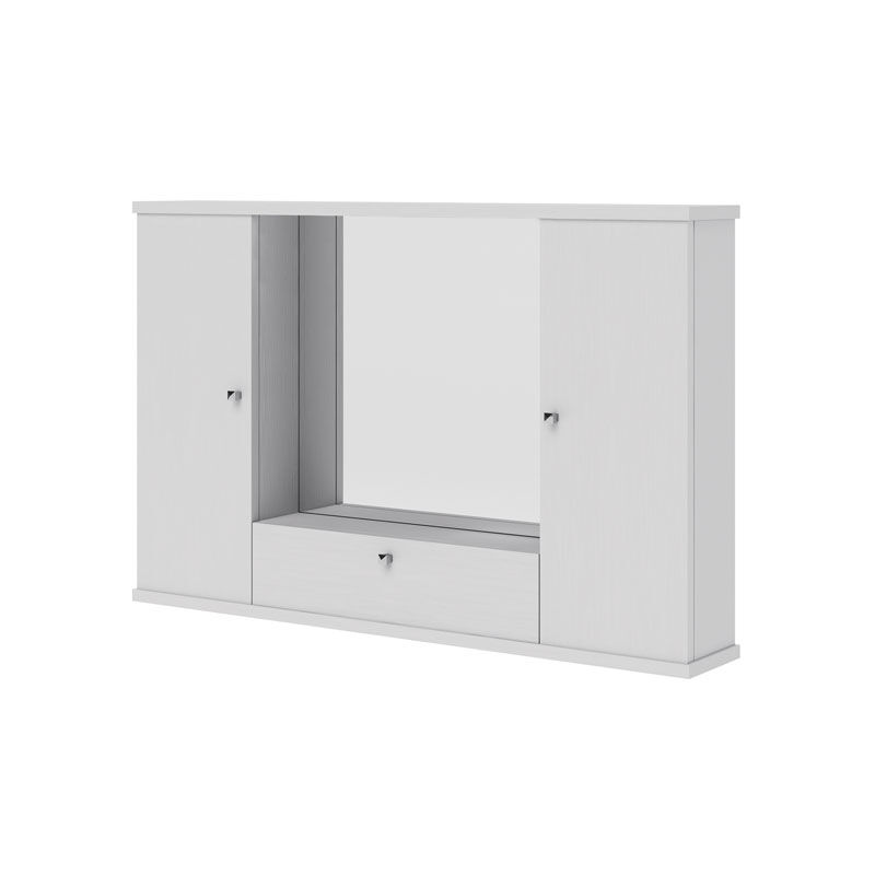 foto del prodotto pidema mobile bagno bianco frassinato 2 ante con specchio e