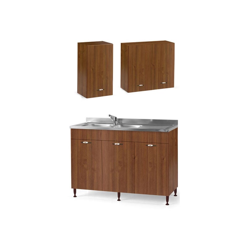 foto del prodotto pidema - mobile cucina componibile noce antico con sottolavello a