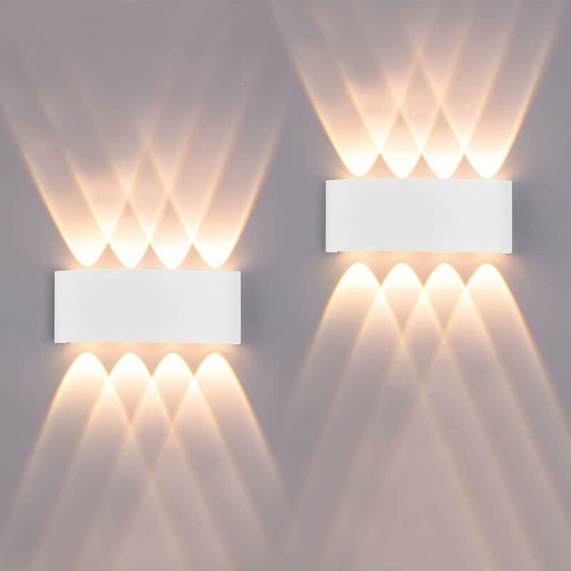 foto del prodotto pieces applique a led per esterni interni 12w 1200lm ip65 impermeabile su e giù lampade da parete moderne in alluminio con bagliore su e giù luce