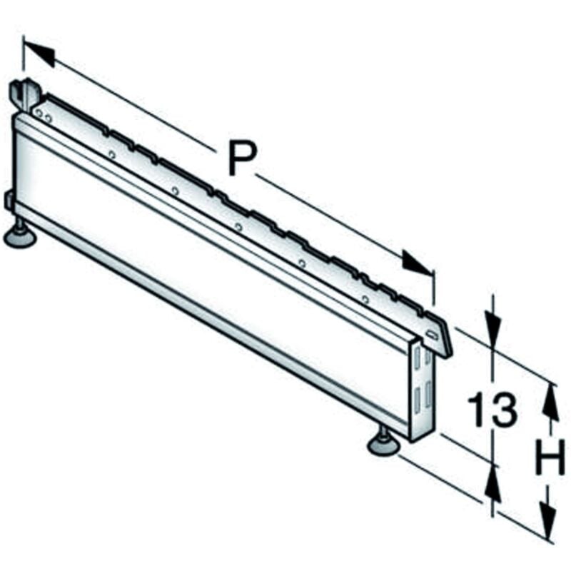 foto del prodotto piede base cm. 47x16 h col. bianco ral9001