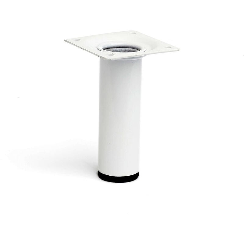 foto del prodotto piede cilindrica in acciaio bianco 3x10cm fralatn moderno 150 150kg fralatn rei