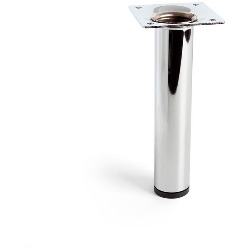 foto del prodotto piede cilindrica in acciaio fralatn cromo lucido 15 3x15cm 150 150kg fralatn moderna