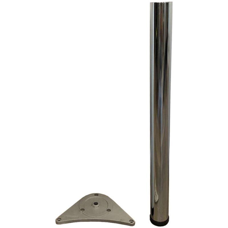 foto del prodotto piede per tavolo acciaio d. 60xh710 mm cromo 4 pz