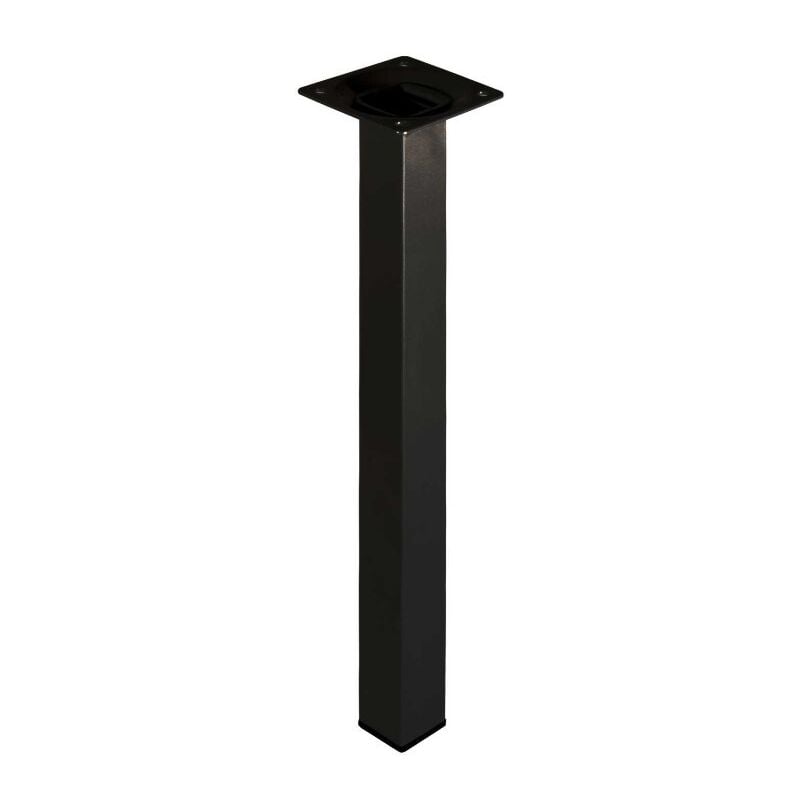 foto del prodotto piede quadro nero 25x25 h 800 masidef