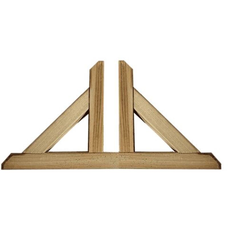 foto del prodotto piede sostegno in legno di pino impregnato in autoclave 60x30 cm per pannelli grigliati da esterno e interno