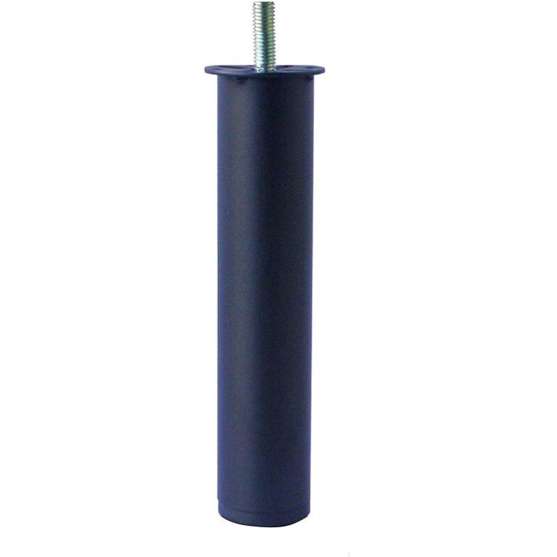 foto del prodotto piede tondo in metallo per reti letto d.40mm h250mm nero