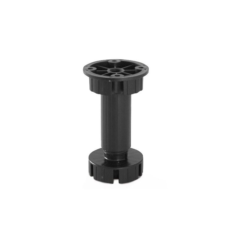 foto del prodotto piede tondo regolabile in plastica 28 h. 150 mm nero