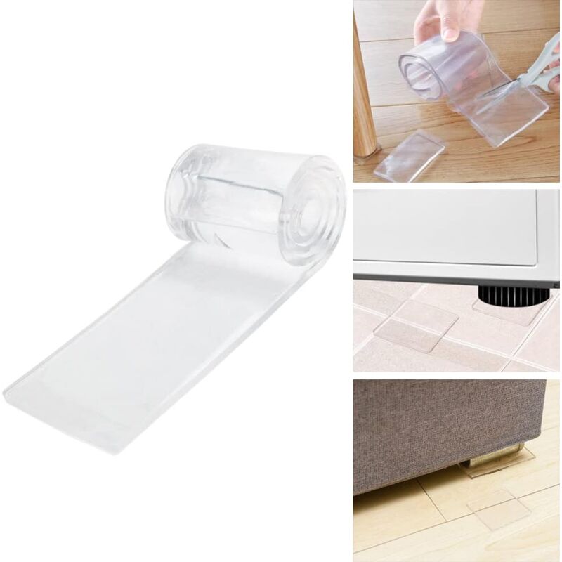 foto del prodotto piedini adesivi trasparenti 50 7 0,5 cm nastro biadesivo trasparente nastro adesivo lavabile senza traccia cuscinetti per mobili antiscivolo
