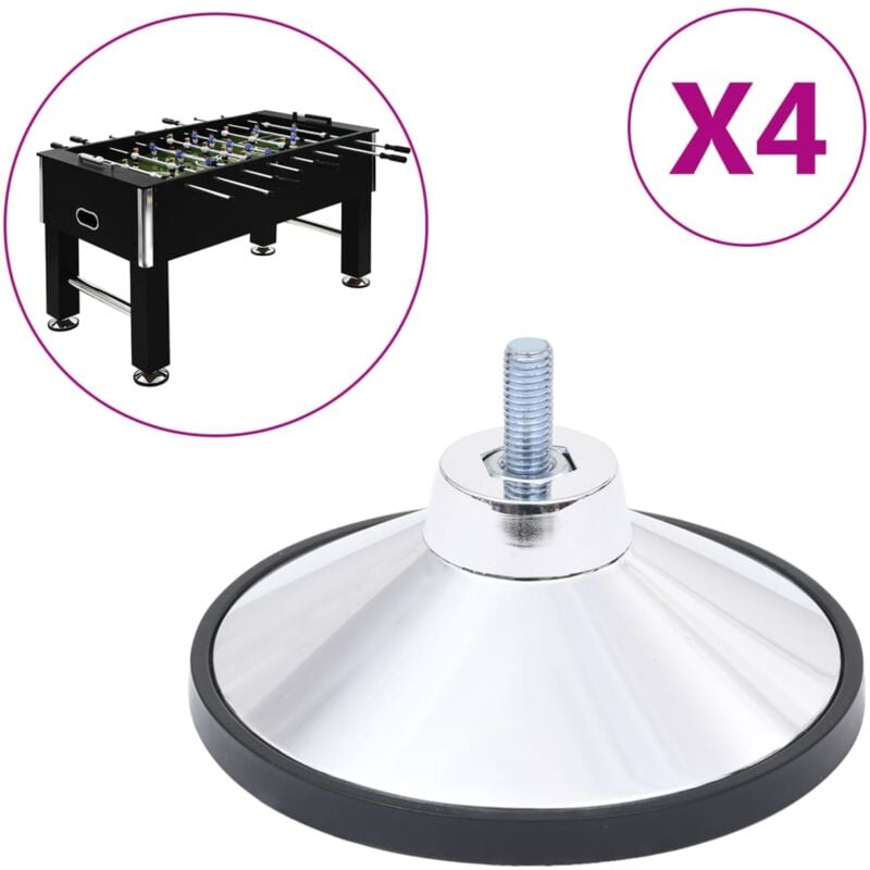 foto del prodotto piedini per calcio balilla 4 pz cromo m10 vidaxl