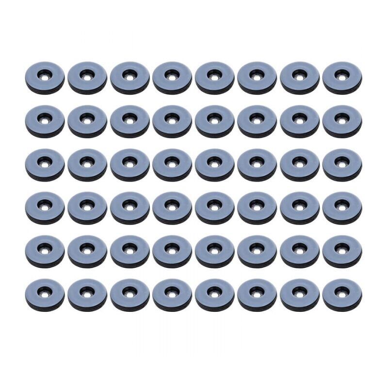 foto del prodotto piedini per mobili da 19 mm, confezione da 48 piedini rotondi in teflon per mobili, cuscinetti antivibrazioni per mobili rotondi 